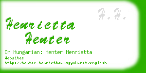henrietta henter business card